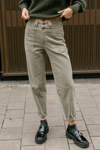 Jean boyfriend 7/8 Edita Denim - Vert