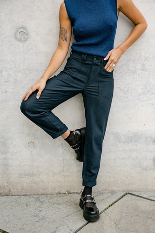 Jean boyfriend 7/8 Edita Denim - Bleu foncé
