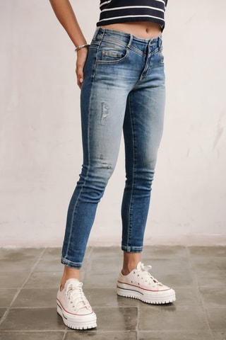 Jean cigarette 7/8 - Bleu