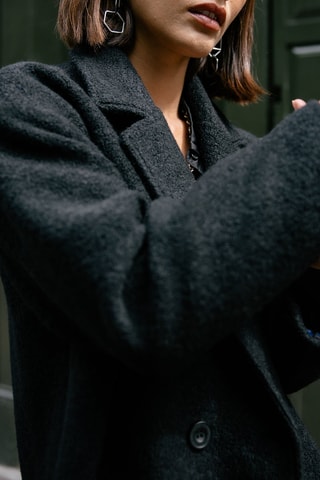 Manteau en laine Millie - Noir