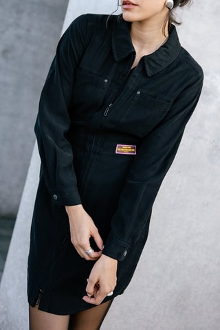 Robe chemise Reecha - Noir