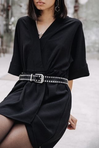 Robe courte Roza Plain Color - Noir