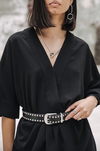 Robe courte Roza Plain Color - Noir