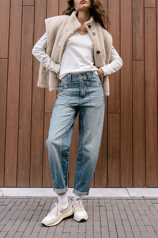 Jean boyfriend 7/8 Edita Denim - Bleu clair