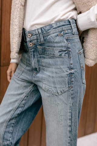 Jean boyfriend 7/8 Edita Denim - Bleu clair