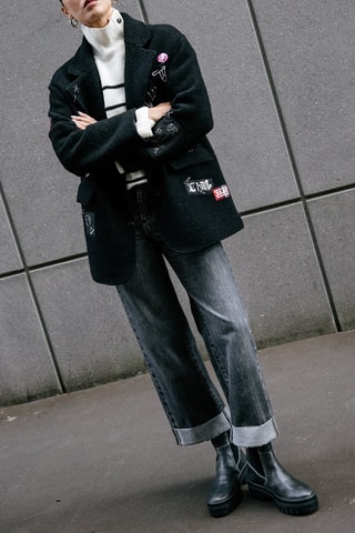 Veste en laine Moly - Noir