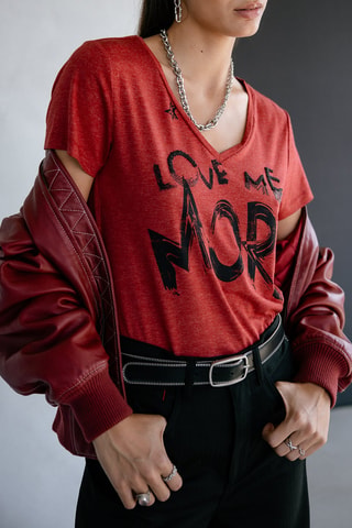 T-shirt droit Tarissa - Rouge