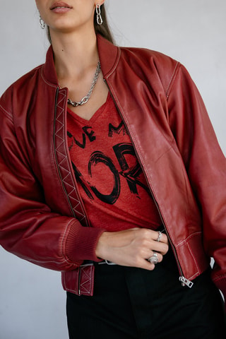 T-shirt droit Tarissa - Rouge