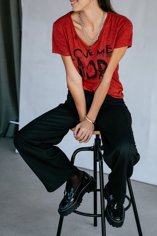 T-shirt droit Tarissa - Rouge