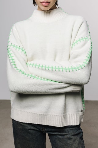 Pull en laine et alpaga Paley - Blanc