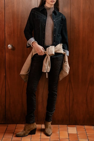Chemisier en jean Irina Denim - Noir