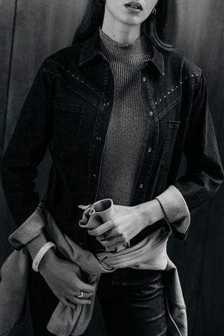 Chemisier en jean Irina Denim - Noir