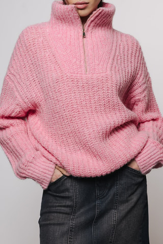 Pull en laine et mohair Prema - Rose