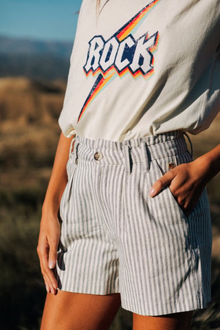 Short taille haute Vanessa Varda - Blanc