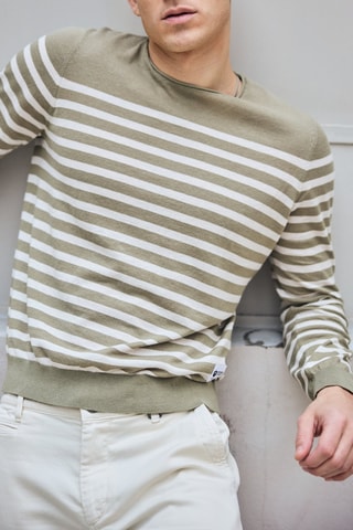 Pull en lin - Vert