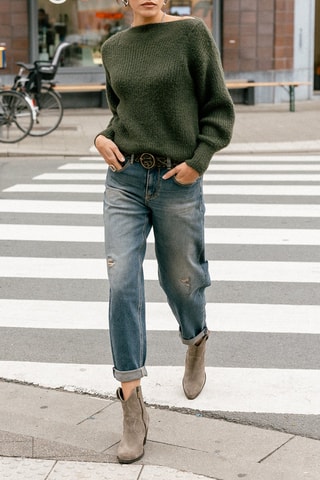 Jean boyfriend 7/8 Maeva - Bleu