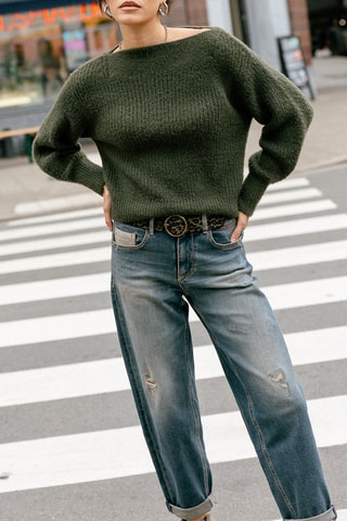 Jean boyfriend 7/8 Maeva - Bleu