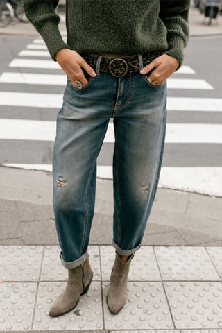Jean boyfriend 7/8 Maeva - Bleu