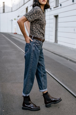 Jean boyfriend 7/8 Maeva - Bleu