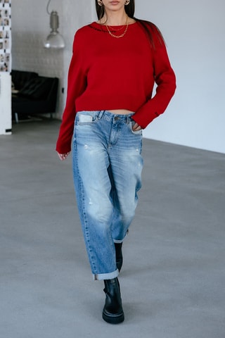 Jean boyfriend 7/8 Maeva - Bleu