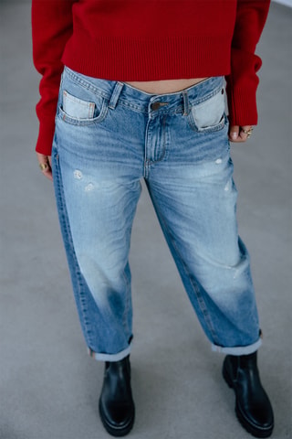 Jean boyfriend 7/8 Maeva - Bleu