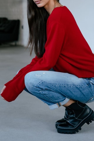 Jean boyfriend 7/8 Maeva - Bleu