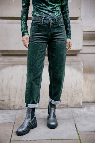 Jean boyfriend 7/8 Maeva - Vert
