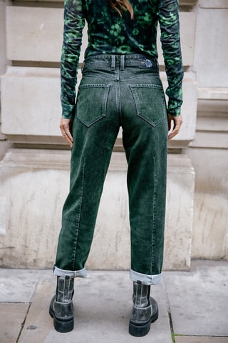 Jean boyfriend 7/8 Maeva - Vert