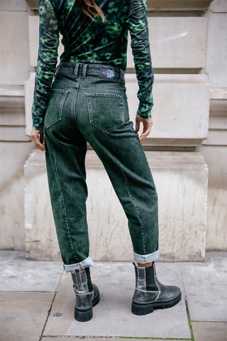 Jean boyfriend 7/8 Maeva - Vert