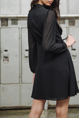 Robe cache-cœur Reline Plain - Noir