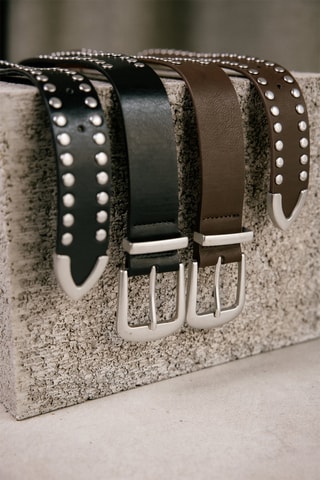 Ceinture en cuir Abi - Noir