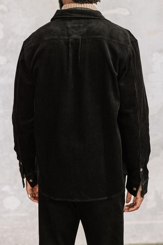 Surchemise droite en velours Paolo - Noir