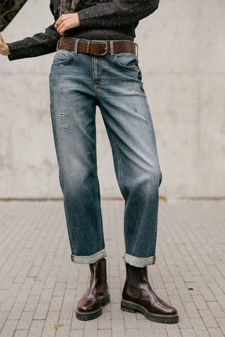 Jean boyfriend 7/8 Timea Pirata - Bleu