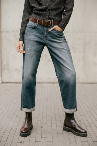 Jean boyfriend 7/8 Timea Pirata - Bleu