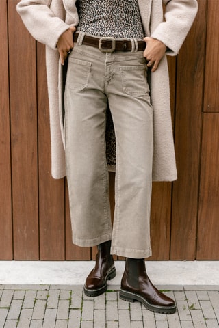 Jean flare 7/8 taille haute Alice - Camel