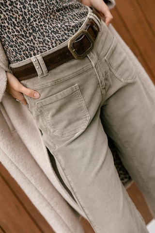 Jean flare 7/8 taille haute Alice - Camel