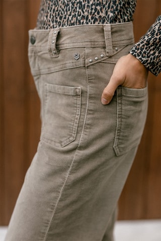 Jean flare 7/8 taille haute Alice - Camel