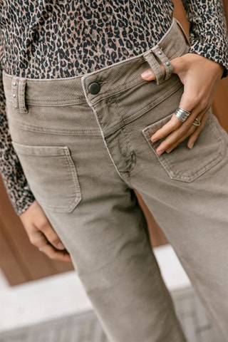 Jean flare 7/8 taille haute Alice - Camel