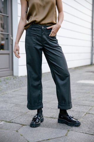 Jean flare 7/8 taille haute Alice - Noir