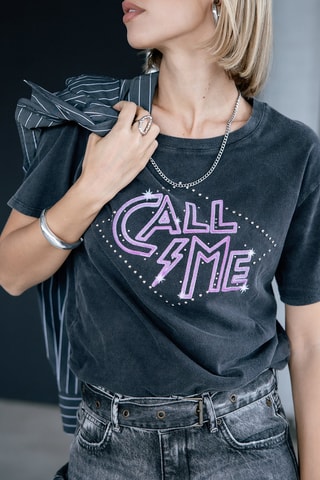 T-shirt droit Suria - Gris