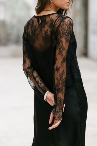 Robe courte Ritania Lace - Noir