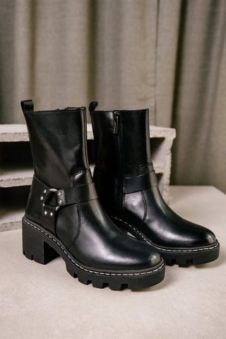 Bottines en cuir Jiolina - Noir