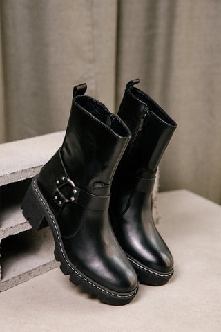Bottines en cuir Jiolina - Noir