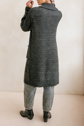 Gilet long en laine Cordie - Gris foncé