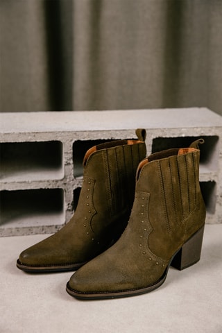 Bottines Chelsea en nubuck Tamara - Marron