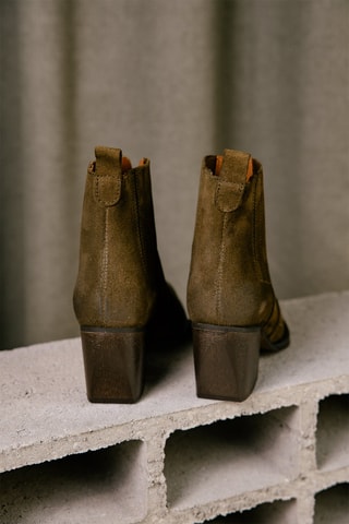 Bottines Chelsea en nubuck Tamara - Marron