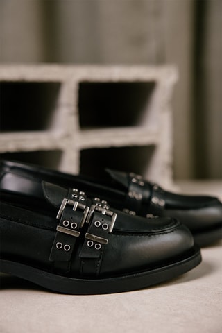 Mocassins en cuir Gemma - Noir