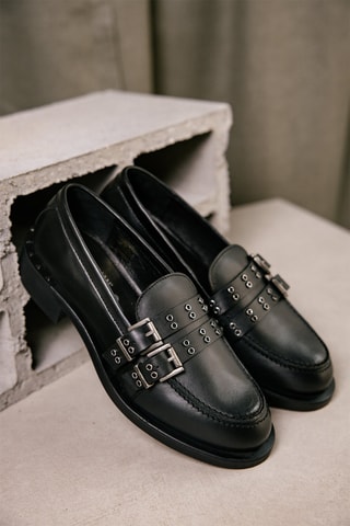Mocassins en cuir Gemma - Noir