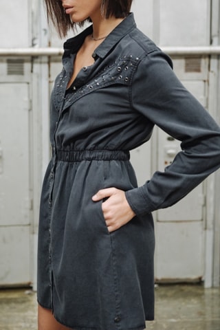 Robe chemise Rodhia - Noir
