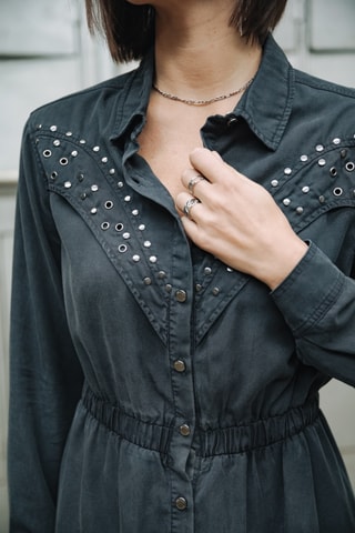 Robe chemise Rodhia - Noir